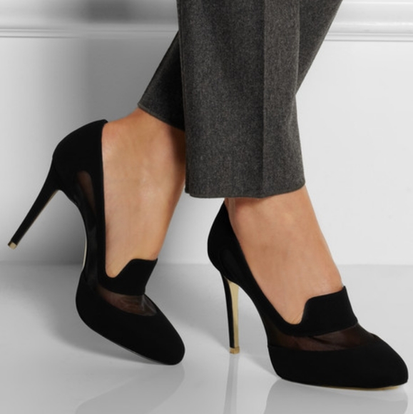 Sokd Stella McCartney Black Mesh Suede Pumps 9 | IT 39 - Picture 1 of 12